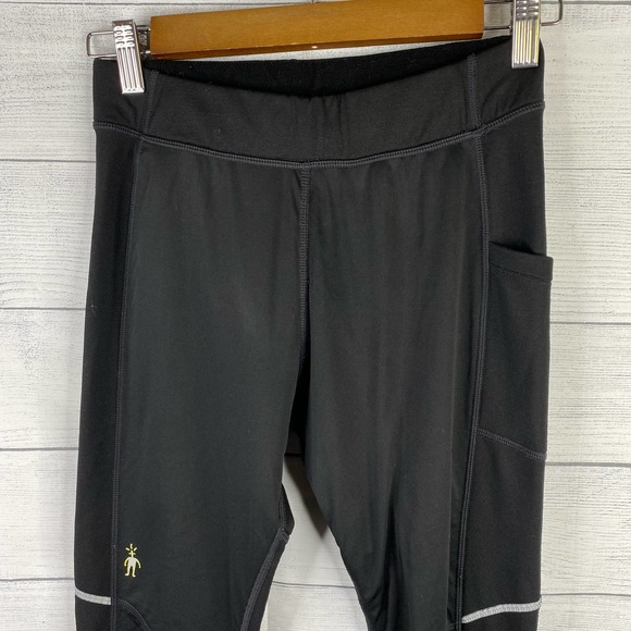 Smartwool Womens PHD Wind Tights Leggings Merino Wool Running Black size Small. - Picture 8 of 12